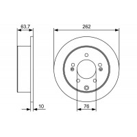 0 986 479 W12 BOSCH Гальмівний диск