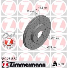 590.2818.52 ZIMMERMANN Гальмівний диск