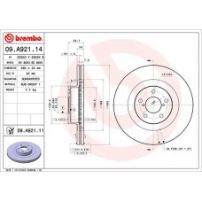 09.A921.11 BREMBO Гальмівний диск