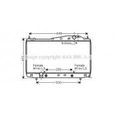 DW2055 AVA QUALITY COOLING Радіатор охолодження двигуна