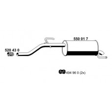 550017 ERNST Глушник вихлопних газів кінцевий