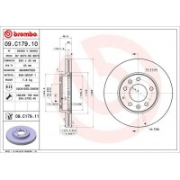 09.C179.11 BREMBO Гальмівний диск