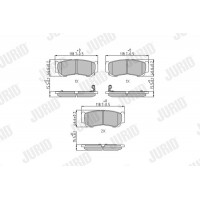 572608J JURID Комплект гальмівних колодок дисковий гальм