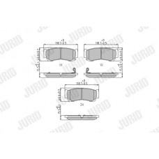 572608J JURID Комплект гальмівних колодок дисковий гальм