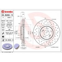 09.B269.1X BREMBO Гальмівний диск