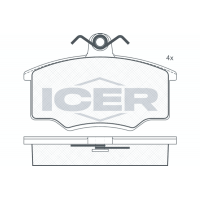 180318 ICER Комплект гальмівних колодок дисковий гальм
