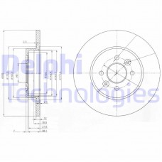 BG3992 DELPHI Гальмівний диск