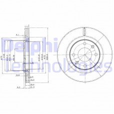 BG2387 DELPHI Гальмівний диск