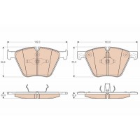 GDB1964 TRW Комплект гальмівних колодок дисковий гальм