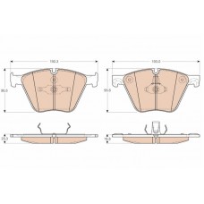 GDB1964 TRW Комплект гальмівних колодок дисковий гальм
