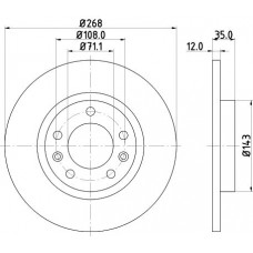 8DD 355 120-491 HELLA PAGID Гальмівний диск