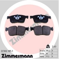 22302.185.1 ZIMMERMANN Комплект гальмівних колодок дисковий гальм