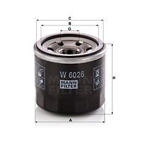 W 6026 MANN-FILTER Масляний фільтр
