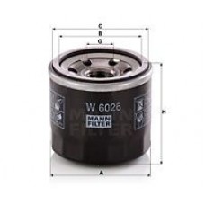 W 6026 MANN-FILTER Масляний фільтр