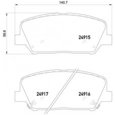 P 30 065 BREMBO Комплект гальмівних колодок дисковий гальм
