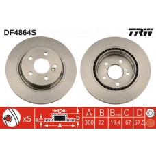 DF4864S TRW Гальмівний диск