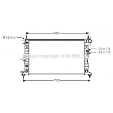 OLA2220 AVA QUALITY COOLING Радіатор охолодження двигуна