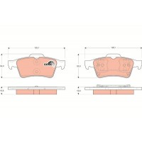 GDB1469 TRW Комплект гальмівних колодок дисковий гальм