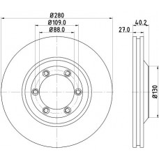 8DD 355 115-231 HELLA PAGID Гальмівний диск