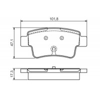 0 986 495 111 BOSCH Комплект гальмівних колодок дисковий гальм