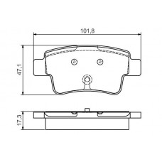 0 986 495 111 BOSCH Комплект гальмівних колодок дисковий гальм