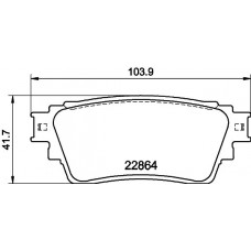 8DB 355 040-501 HELLA Комплект гальмівних колодок дисковий гальм