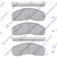 SP1116 Hi-Q Комплект гальмівних колодок дисковий гальм