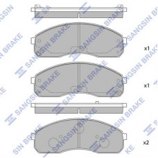 SP1116 Hi-Q Комплект гальмівних колодок дисковий гальм
