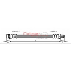 4114653 METZGER Гальмівний шланг