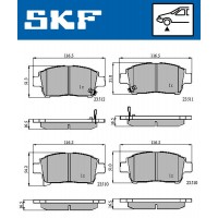 VKBP 80382 A SKF Комплект гальмівних колодок дисковий гальм
