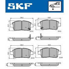 VKBP 80382 A SKF Комплект гальмівних колодок дисковий гальм