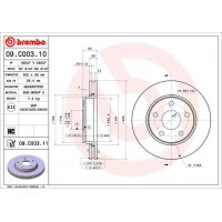 09.C003.11 BREMBO Гальмівний диск