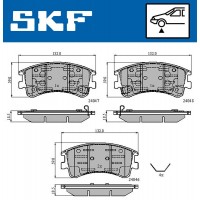 VKBP 80421 A SKF Комплект гальмівних колодок дисковий гальм