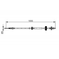 1 987 482 791 BOSCH Тросик, cтояночный тормоз