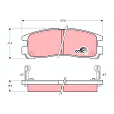 GDB1023 TRW Комплект гальмівних колодок дисковий гальм