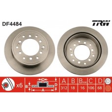 DF4484 TRW Гальмівний диск