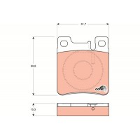 GDB1123 TRW Комплект гальмівних колодок дисковий гальм