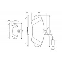 0 986 461 115 BOSCH Комплект гальмівних колодок дисковий гальм