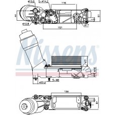 91335 NISSENS масляний радіатор двигунне олива