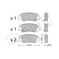 22-1299-0 METELLI КомплеК т гальмівних колодок, дискове гальмо