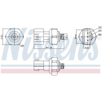 301090 NISSENS Пневматичний вимикач кондиціонер