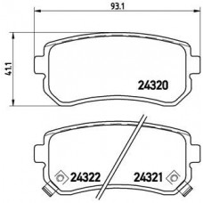 P 30 025 BREMBO Комплект гальмівних колодок дисковий гальм