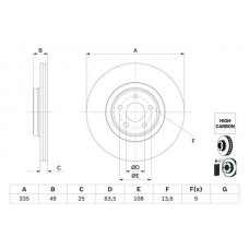 0 986 479 F80 BOSCH Гальмівний диск