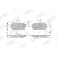 573460J JURID Комплект гальмівних колодок дисковий гальм