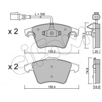822-552-2 CIFAM Комплект гальмівних колодок дисковий гальм