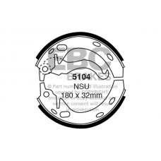 5104 EBC Brakes Комплект гальмівних колодок