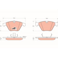 GDB1498 TRW Комплект гальмівних колодок дисковий гальм