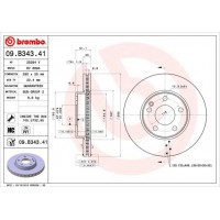 09.B343.41 BREMBO Гальмівний диск