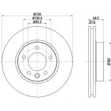 8DD 355 109-741 HELLA PAGID Гальмівний диск