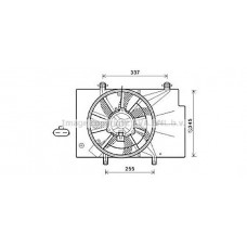 FD7559 AVA QUALITY COOLING Вентилятор охолодження двигуна